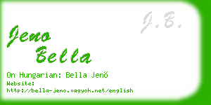 jeno bella business card